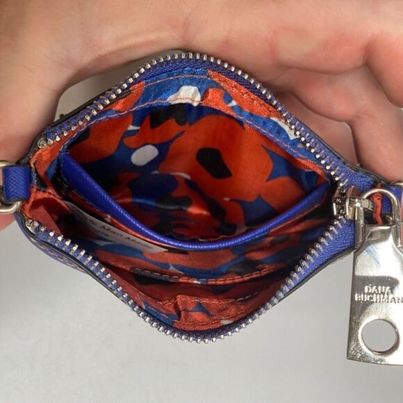 Dana Buchman Blue Zip Close Wallet Orange Blue Liner. - Picture 7 of 8